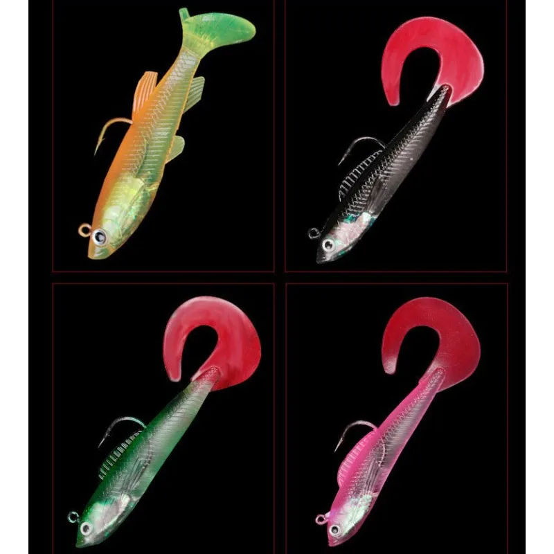Fishing Boat Anchor - 10 Iscas Artificiais com Cauda em