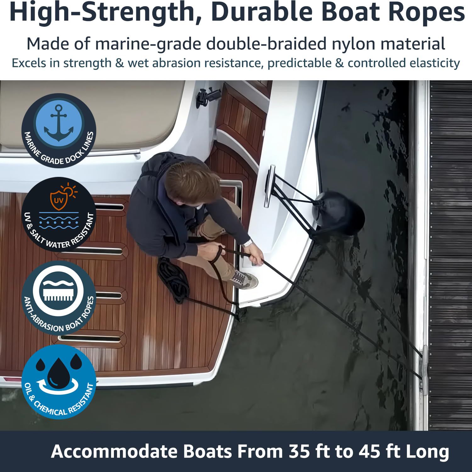 Corda de doca marinha linha de - Fishing Boat Paddle avaliação e preço